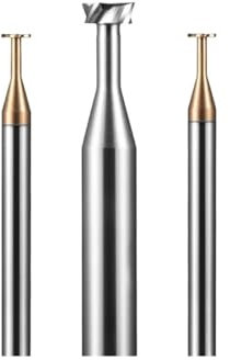 T-Nut-Fräswerkzeuge 4-schneidige 60 ° 4-12mm Hartmetall T-schlitz Schaftfräser Wolfram Stahl Schaftfräser for Aluminium Edelstahl Fräser(D12x1.5HxD6x12x75L,5_STAINLESS)