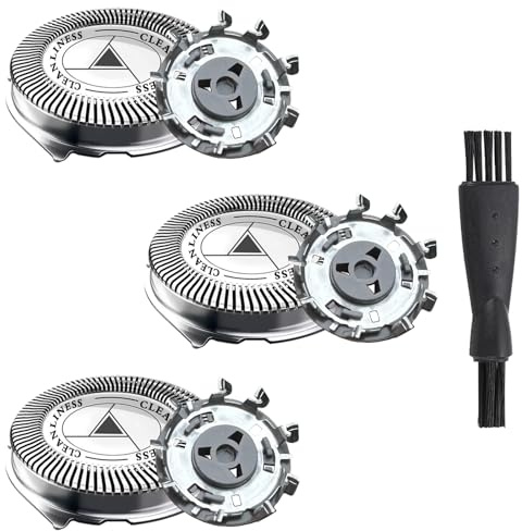 3 Stück SH30/50 Ersatzscherkopf Kompatibel mit Philips für Series 1000, 2000, 3000, 5000 und AT8xx/AT7xx/PT8xx/PT7xx/S5xxx, mit Reinigungsbürste, Rasierer Ersatzköpfe für Herren