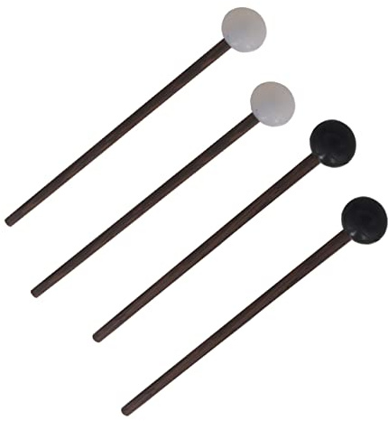 BESTonZON 2 Paar Ethereal Drumsticks Percussion Instrumentstöcke aus Robustem Material Drumstick Zubehör für Zungentrommeln und Percussion Weiß Schwarz