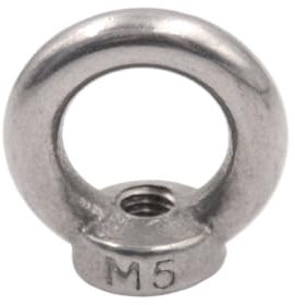 304 Edelstahl Mutterscheibe heben Augenschraube M5/M6/M8/M10/M12 304 Edelstahl Lifting Augenmutter/Schraube Ring Augenbolzen Ring Haken Nussschrauben Edelstahl Augenbolzen(M5)