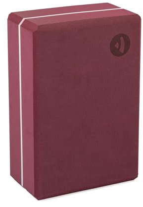 Bodhi Yogaklotz ASANA BRICK XXL, Yogablock groß, praktisches Yogazubehör, Yoga Hilfsmittel auch für Anfänger, Zubehör für Iyengar Yoga | dunkelrot