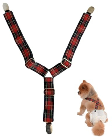 EUYKQNOI Hundewindel-Hosenträger,Hunde-Hosenträger,Hunde-Windelgeschirr, Hosenträger für hundewindeln für hündinnen läufigkeitshose Windeln, Damen, Welpen-Hosenträger, Bauchbänder, Haustier-Kleidung,M
