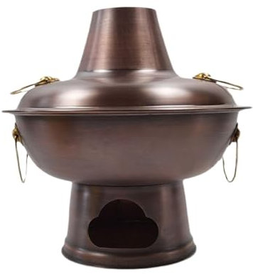 Pentola Calda Vintage, pentola Calda in Rame, pentola Calda Vintage a Carbone per Feste in casa, riunioni di Famiglia, pentola Calda da Cucina, pentola Shabu
