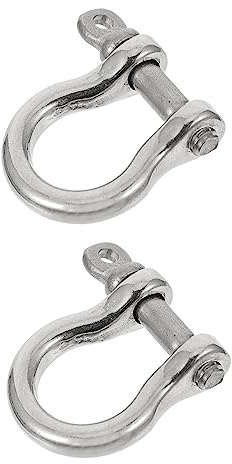 HOMSFOU 2pcs U-Shaped D-Ring Keychain Connectors with Screw for DIY Leather Craft Copper Buckles for Keyrings Bags and Accessories Convenient Replacement for Backpack Straps