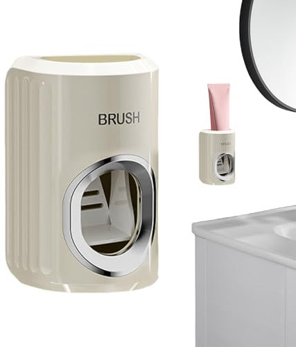 Tooth Paste Dispenser,Toothpaste Automatic Dispenser - Wall Mounted Organizer Automatic Gadgets Rack for Drawer Family Mirror Bathrooms RV Home