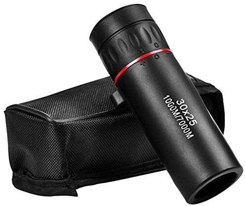 ZJFHEYUO Teleskop 30X25 Optischer Zoom Feldstecher Teleskope Klare Sicht Rotfilm HD-Fernglas Einstellbare Brennweite oder 7X Monokular Doppelter Komfort
