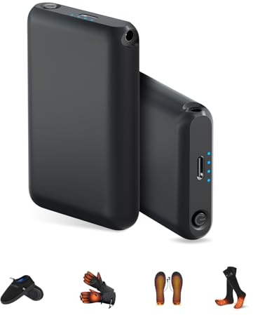 RTDEP 7,4V 2A 3000mAh Powerbank, Externe Batterie für Beheizte Pantoffeln mit 3,5mm DC-Buchse, Li-Polymer-Ladegerät für Fußwärmer, Beheizbare Socken, Beheizte Schals und Beheizte Einlegesohlen