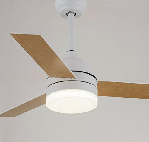 MEVZHH Ventilatori a Soffitto Conpade,Ventilatore a Soffitto Industriale Retropada Di Ventilatore Moderna Semplice Soggiorno Ristorante Led Fan Light/Bianco (42 Pollici)