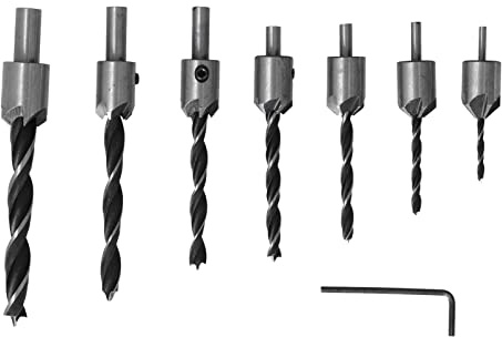 Juego de brocas avellanadas para madera, escariador de carpintería de acero de alta velocidad, taladros de banco para carpintería, taladros manuales