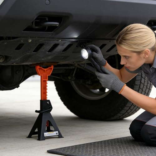 Cavalletto per Auto - Stabilizzatore Per Martinetto Auto Da 3 Tonnellate Di Capacità - Supporto di Sicurezza Robusto | Per Officina Campo Rimorchio Camion Moto Garage Esterno Casa Viaggio