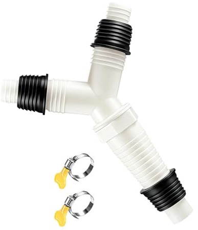 Ablaufschlauch-Verteiler, auslaufsicherer Konverter, T-Stück mit enger Passform, 3,8 x 2,4 cm starker Stecker, kompakter Adapter mit Design, Gerätezubehör für Geschirrspüler und Klimaanlage