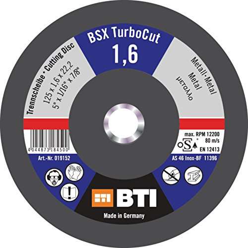 Disque à tronçonner métal BSX Turbo Cut Ø 230 x 1,9 mm Lot de 25