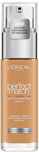 L'Oréal Paris Make up, Flüssige Foundation mit Hyaluron und Aloe Vera, Perfect Match Make-Up, Nr. 6.D/6.W, 30 ml