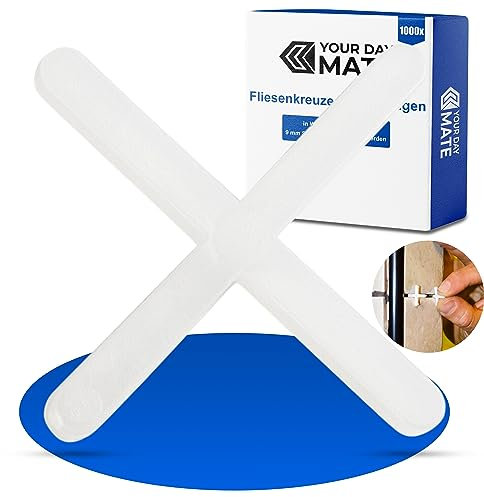 Cruces de baldosas, 2 mm de espesor, 1000x, juntas transversales para un espaciado uniforme para mosaico, espaciadores de baldosas para lechadas, espaciadores de juntas en forma de cruz de plástico