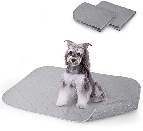 Nobleza 2 Pack Reusable Washable Puppy Pads, 89x75cm Large Anti-slip Bottom Dog Training Pads, Super Absorbent Leak-proof Incontinence Pet Pee Wee Mat, Dog Toilet for Cat Rabbit