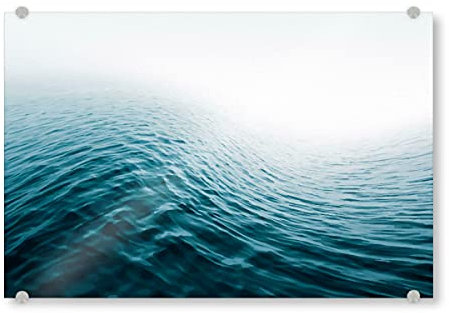 artboxONE Acrylglasbild 90x60 cm Natur Some Waves Bild hinter Acrylglas - Bild Abstract Art blau