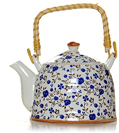 Théières Service À Thé Theiere Théière En Céramique À Haute Température Résistante À L'Orchidée Grande Théière Bleue Et Blanche En Porcelaine De Grande Capacité