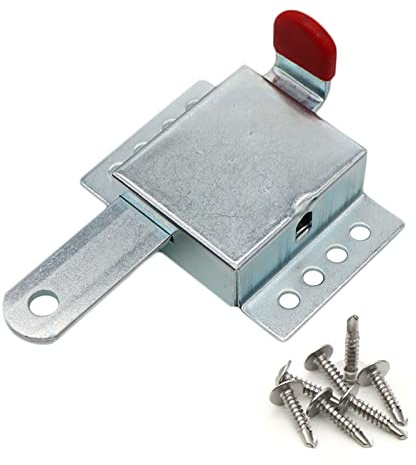 1 Pack Heavy Duty Inside Deadlock, Galvanized Steel Garage Door Slide Lock for Most Garage Doors, Locking Sliding Latch for Manual Open