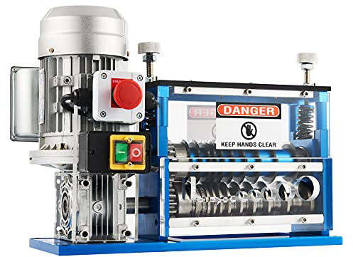 CREWORKS Automatic Electric Wire Stripping Machine, Heavy Duty Copper Cable Stripping Machine with Adjustable Feed Holes, Powered Scrap Wire Stripper for Recycling & Workshop Use (1.5-38mm)