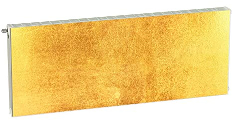 Magnet Heizkörperverkleidung Heizkörperabdeckung Gold Abstrakt 160x60 cm Heizung Abdeckung Verkleidung Magnetische Abdeckmatte Kühlschrank aus Einem Flexiblen Magneten Digitaler Aufdruck