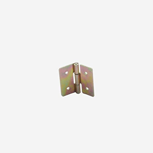 BRESKO 10 Stück Möbelscharniere Scharniere Kistenband Türscharniere Türband Beschlag Einbohrband Aufschraubband verzinkt (20x17x0,5 mm)