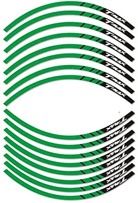 ROANNY Felgenband Reflektierende Aufkleber Für Motorrad-Vorder- Und Hinterreifen, wasserdichte Aufkleber, Zubehör Für TMAX530 TMAX 530 (Color : 8)