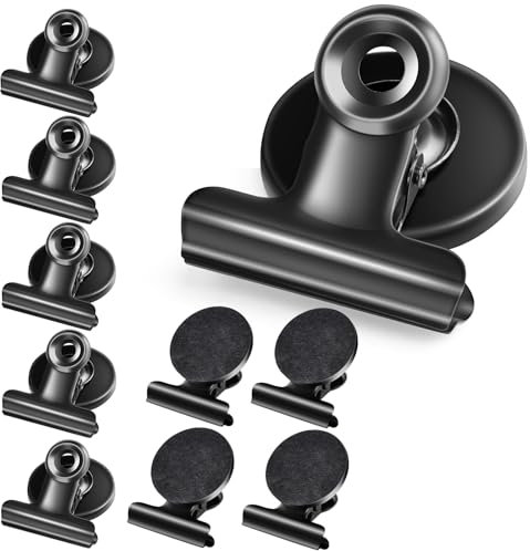 Skaaisont 10 Pcs Magnetic Clips Fridge Magnets have Anti-scratch Sticky Pads,Magnets for Whiteboard, Black Whiteboard ,Ideal for Homes,Offices and Schools,‎3 x 3.8 x 2.5 cm