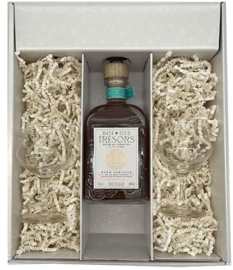 Coffret cadeau Blanc - Rhum - Baie des trésors Fruits des pluies - 2 Verres à Rhum CHEF & SOMMELIER
