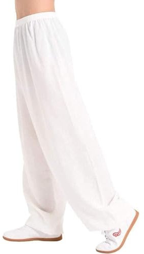 WNRLL Unisexe Tai Chi Pants Martial Arts Pants Kung Fu Bamboo Cotton Linen Pants Bloomers Training Pants Pants,05,3XL
