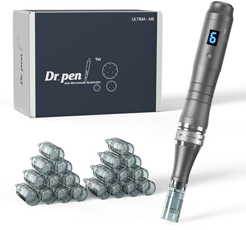 Dr. Pen Ultima M8 Stylo Microneedling Pen: Stylo Microneedling Sans Fil Pour Le Visage - 20 Cartouches De Remplacement