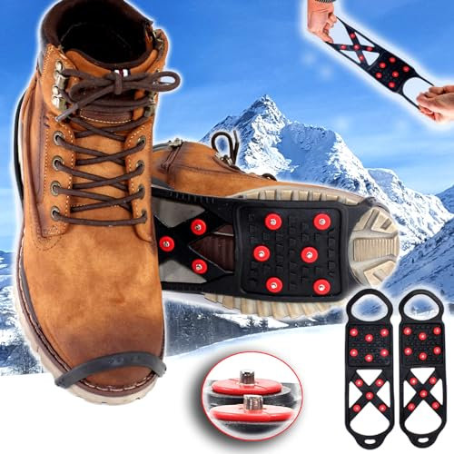 Anti RUTSCH SCHUHSPIKES 1 Paar Gr. 41-43 für Schuhe Spikes Eiskrallen Eisspikes Schnee Schuhkrallen Gleitschutz Winter
