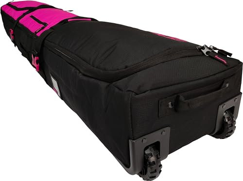 Element Equipment Gepolsterte Snowboardtasche mit Rädern, Ultimate Double – Premium High End Doppelrollen-Reisetasche 177 Bar B Pink Ripstop