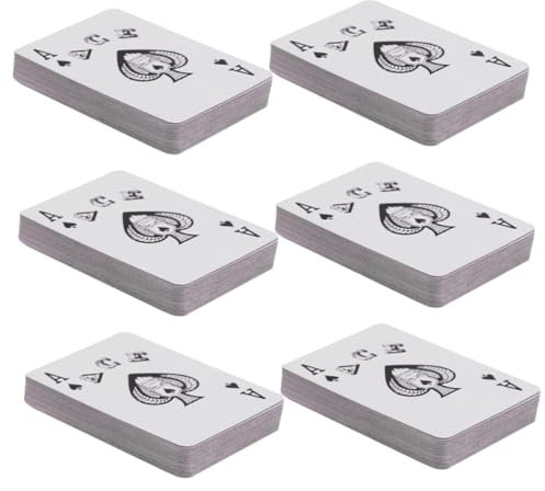 ifundom 6sätze Miniatur-Spielkarten Aus Kleine Karten Für Puppenhäuser Als Spielzeug Für Junge Mädchen Und Erwachsene Reisekartenspiele Simulierte Pokerkarten-Ornamente