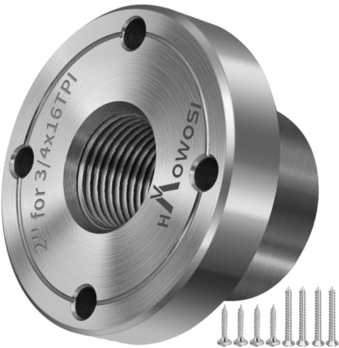 Wood Lathe Steel Faceplate 2, Faceplate for Wood Lathe | Lathe Face Plate Fit for 3/4 x 16TPI Spindle