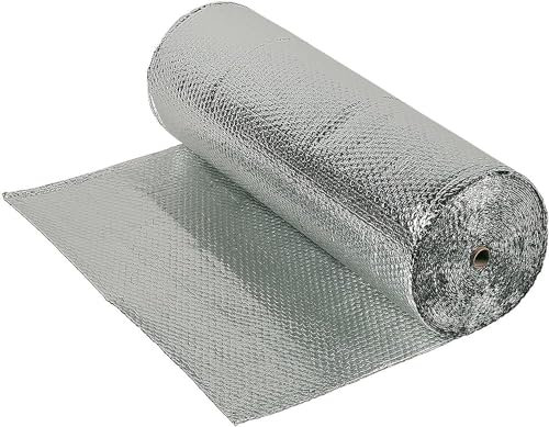 SSDDLZEQ Wärmedämmfolie, Selbstklebende Luftpolsterfolie, Luftpolsterfolie for Dachdämmung in Rollen(15m)