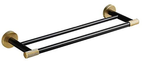Generisch handtuchständer Doppelter Handtuchhalter aus geriffeltem Messing für das Badezimmer. An der Wand montierter Handtuchhalter Organizer Haken Aufhänger Aufbewahrungsregal für Badezimmerzubehör