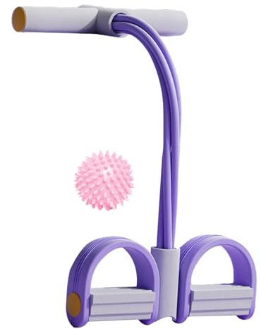 Banda de resistencia para pedal de pie – Extensor de musculación | Cuerdas de tensión de ejercicio | Cuerda de resistencia elástica para yoga | Equipo sentado | Pedal de 4 tubos | Extractor de pedal