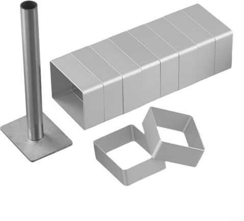 Lot de 10 emporte-pièces rectangulaires innovants en acier inoxydable de haute qualité