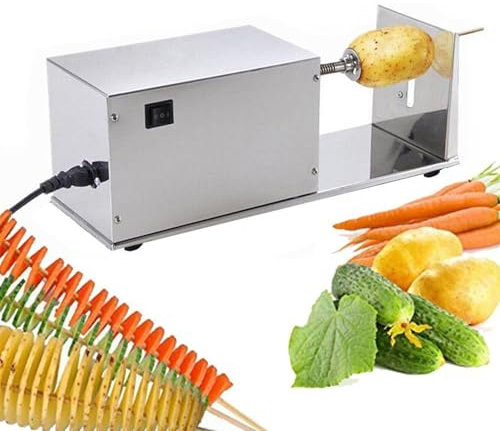 Macchina a Torre Patate, Affettatrice Elettrica Tornado, Affettatrice Elettrica Commerciale, Affettatrice Elettrica A Spirale 50W Con Controllo Interruttore/Leva a 2 Velocità