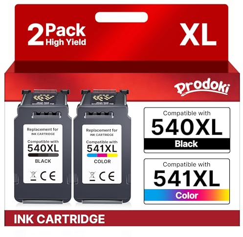 PG-540XL CL-541XL Remplacement pour Cartouche Canon 540 et 541 XL Encre Compatibles pour PIXMA MG3650s MG3600 MX475 MG3650 MG3550 MG4250 TS5150 Imprimante (1 Noir, 1 Tri-Couleur)