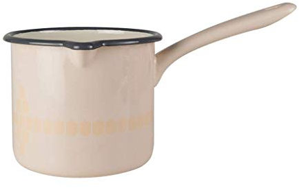 GSZCCZS Emaille Milk Topf Haus Stammpot Baby Nahrung Ergänzung Topf Milch Topf Babynahrung Ergänzung Topf Einer Griff Home Multifunktions-Suppe Topf-Bratpfanne (Muster: D)