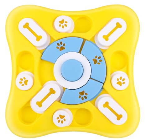 AWAMRWA Juguete de inteligencia, dispensador de alimentación para perros, juguete interactivo para cachorros con chirridos para perros pequeños, medianos y grandes, cachorros y gatos