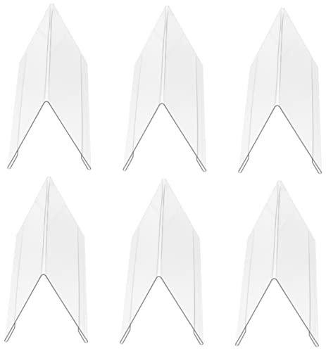 jojofuny 6 Stück Acryl Tischaufsteller Transparent 150x80mm Stabile Namensschilder Mit Sockel Meeting Anzeige Für Büro Und Besprechungen