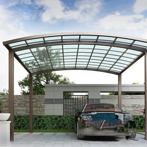 QIUHTR Polycarbonat-Dachplatten für den Außenbereich regenfeste Dachplatten Lassen Sich leicht für Terrassen, Trennwände und Markisen zuschneiden(Transparent,100x500cm)