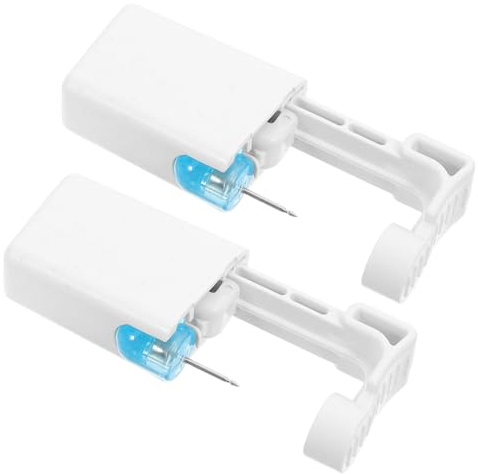 HONITANO 4Set Engångs Öronpiercing Kit Smärtfri Öronhål Piercingverktyg med Precision och Inbyggda Örhängen Butiksanvändning