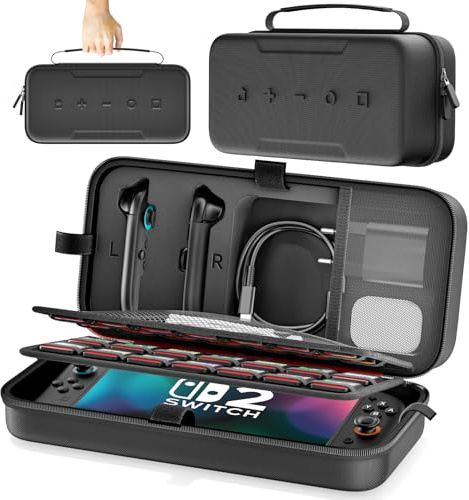 Étui de Protection Rigide pour Nintendo Switch 2 2025, Coque de Transport Compatible avec Multi-Générations Switch, Housse de Rangement Grande Capacité pour la Console Nintendo Switch (Switch 2)