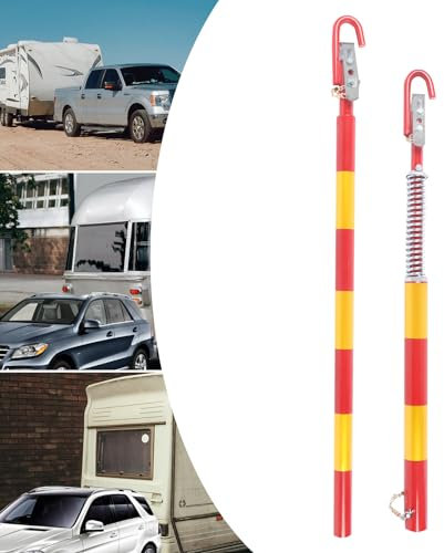 LVSEWOA Barra di Traino da 5 tonnellate, Barra di Traino con tampone per carichi Pesanti, Barra di Traino con tampone a Molla, stabilizzatore per Asta di Traino in Acciaio per Auto, furgoni e Camion.