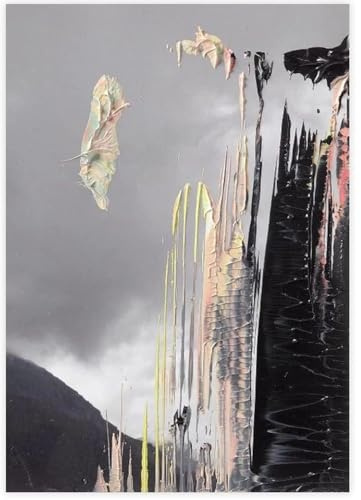 HKAHF AJWUQ Gerhard Richter Poster, Ausstellung, Leinwand, Gemälde, moderne Wandkunst, abstrakte Graffiti-Drucke, Gerhard Richter, Bild für Heimdekoration, 60 x 80 cm, ungerahmt