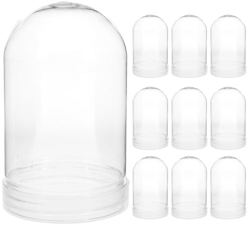 BAZEITFLOW 10 Stück DIY Wasser Schneekugeln aus Transparentem Kunststoff Leere Bastelkugeln mit Glatter Oberfläche und Hoher Transparenz zum Selbst Gestalten von Weihnachtsdekoration und