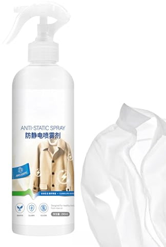 Spray Antiestático – 290ML | Removedor De Adherencia Estática | Removedor De Estática De Viaje1 Para Ropa, Telas Para El Hogar, Tapicería, Alfombras, Cortinas, Reducción De Arrugas, Fácil Aplicación,